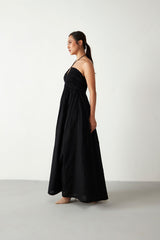 Black Flawlessly Pleated Dress