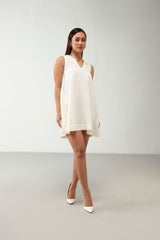Offwhite Crise Anti Fit V Nackline Dress