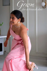 Pink Cotton Tie up Dress