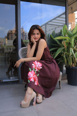 Brown Cotton Dress