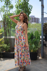 Floral White Print Dress