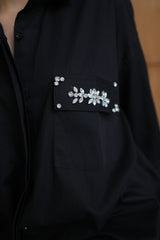 Black Sliver Stone Work Shirt