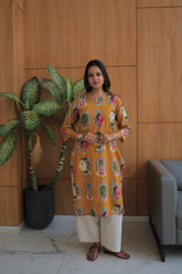 Yellow Kalamkari Kurta