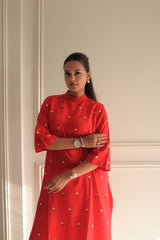 Red Kurta Set