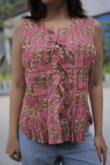Pink Kurti with Pleats