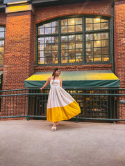 Off White Flawless Color Blocked Dress