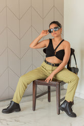 Green Pocket Style Trouser