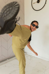 Green Pocket Style Trouser