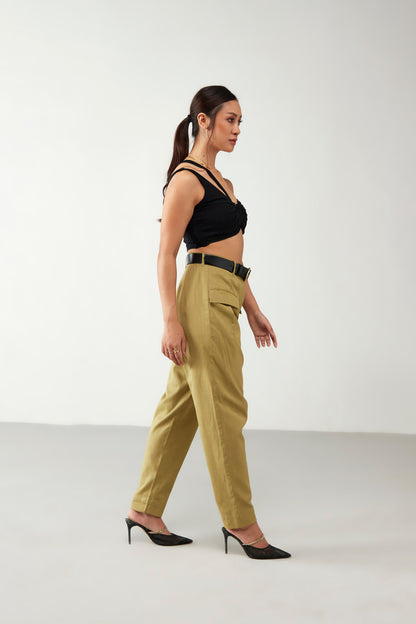 Green Pocket Style Trouser