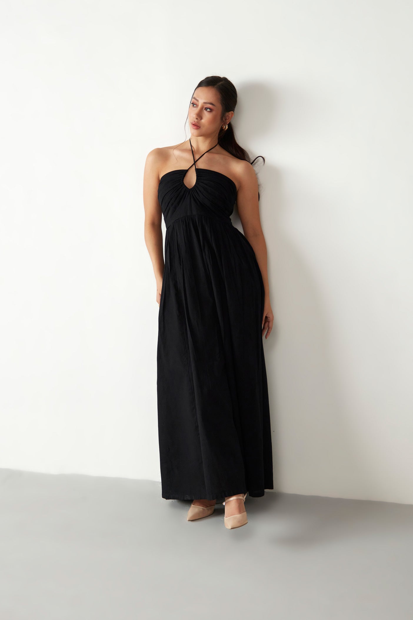 Black Flawlessly Pleated Dress