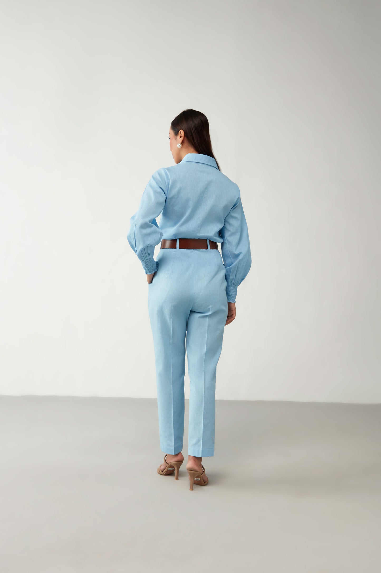 Pastel Blue Flawless with Pocket Style Trouser