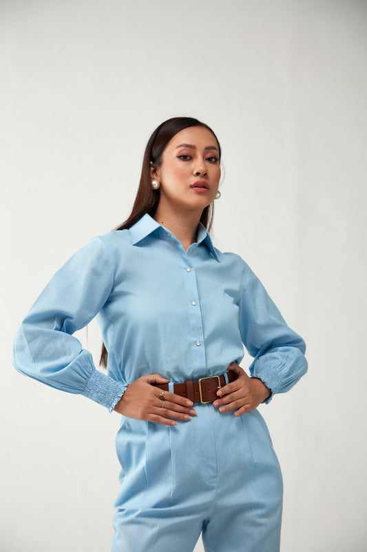 Blue Flawless Cotton Shirt