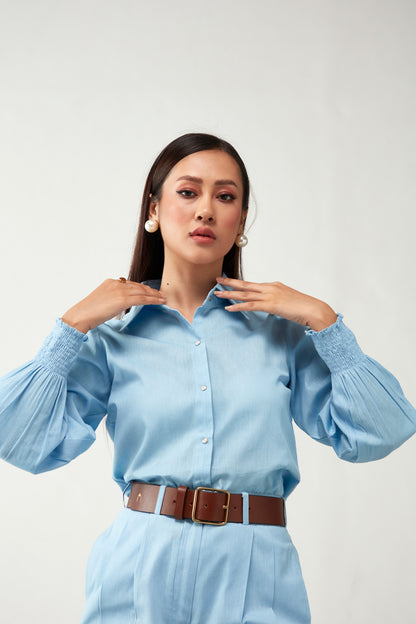 Blue Flawless Cotton Shirt