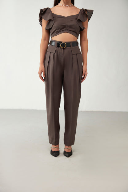 Brown Pocket Style Trouser