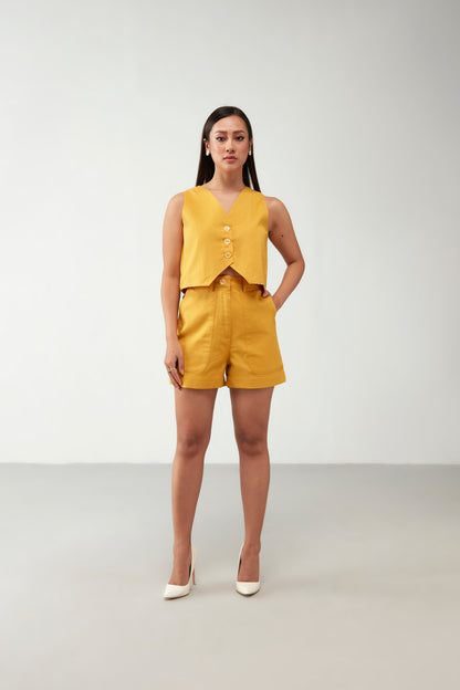 Yellow Cotton Co-Ord Set