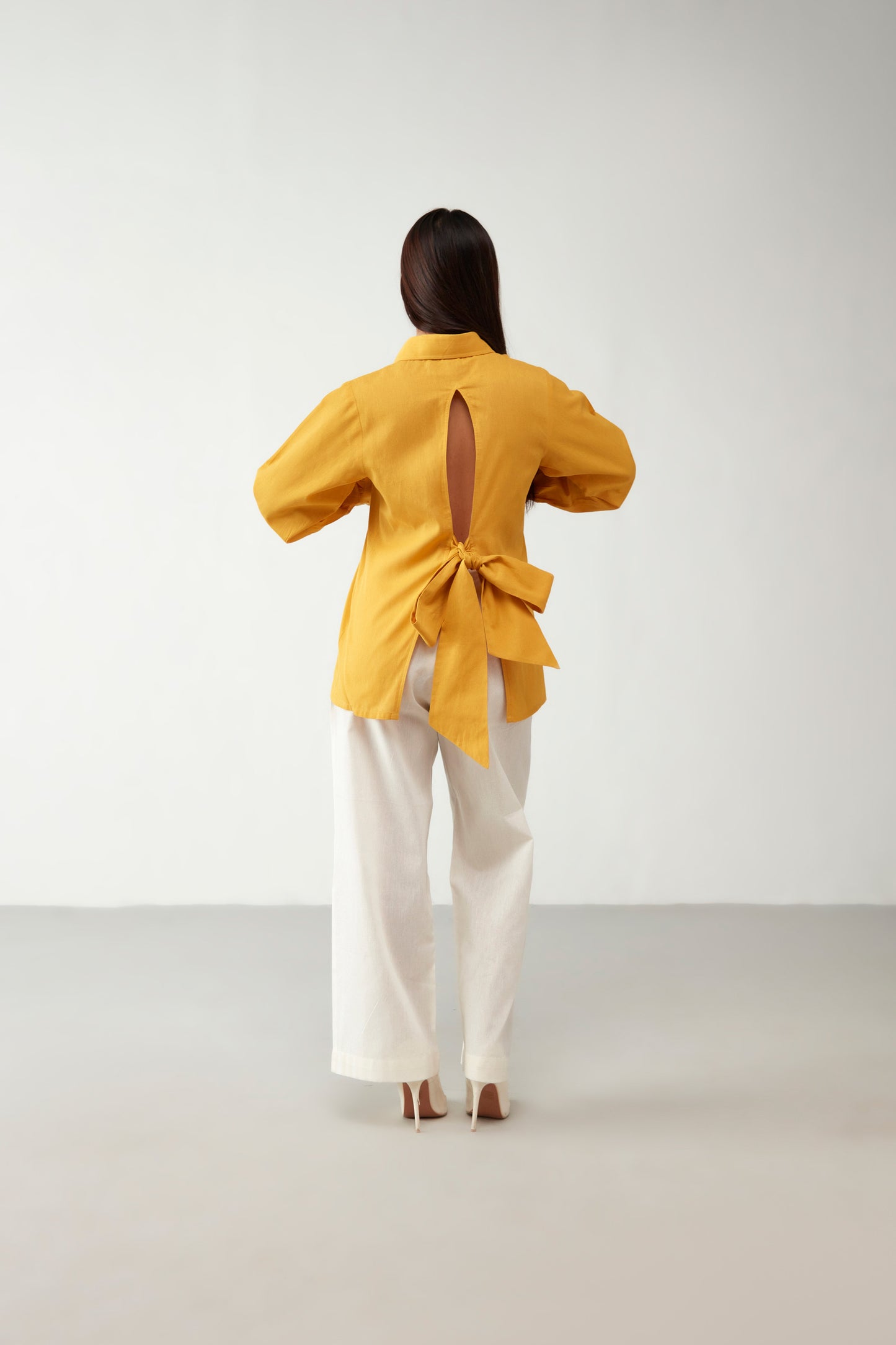 Yellow & Off white Cotton Co-Ord Set