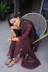 brown farsi salwar set