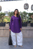Purple Kurta And Farsi Set