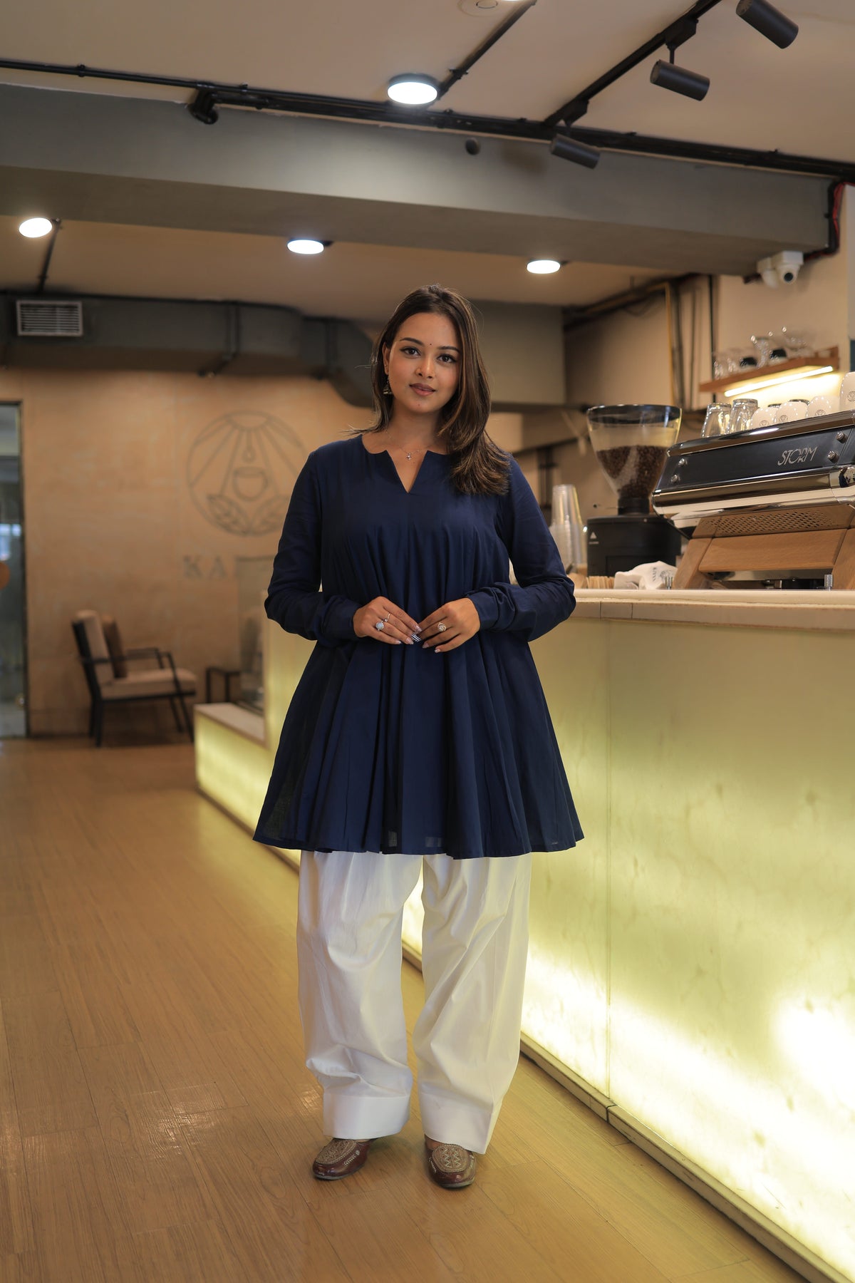 Mul Anarkali Kurta And Farsi Set