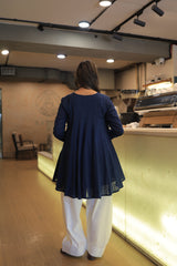 Mul Anarkali Kurta And Farsi Set