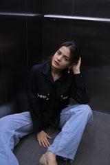 Black Sliver Stone Work Shirt