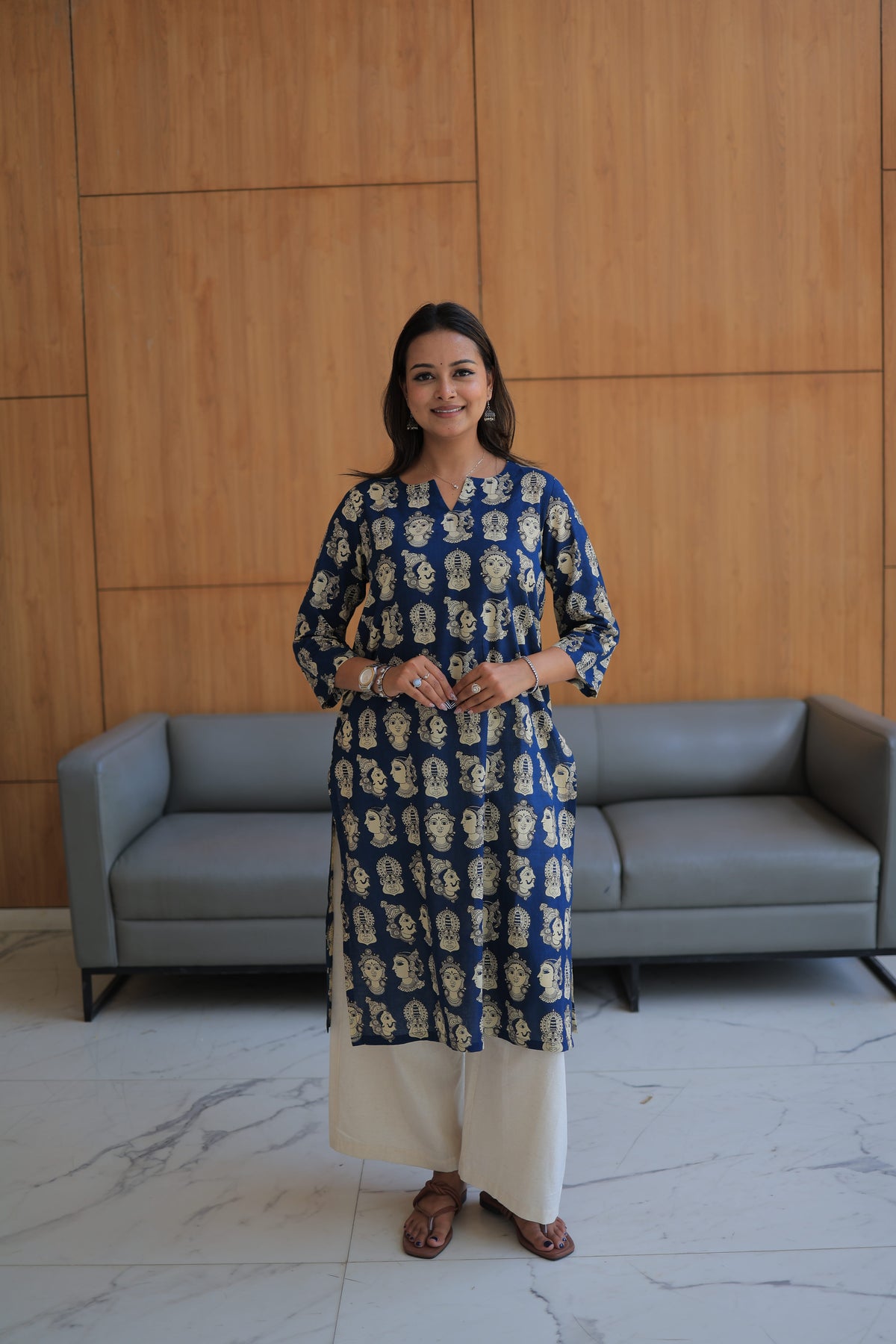 Blue Kalamkari Kurta