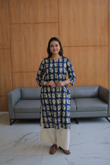 Blue Kalamkari Kurta