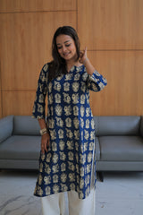 Blue Kalamkari Kurta