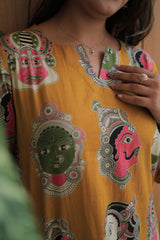 Yellow Kalamkari Kurta