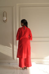 Red Kurta Set