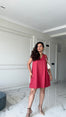 Red Antifit V Neckline Dress