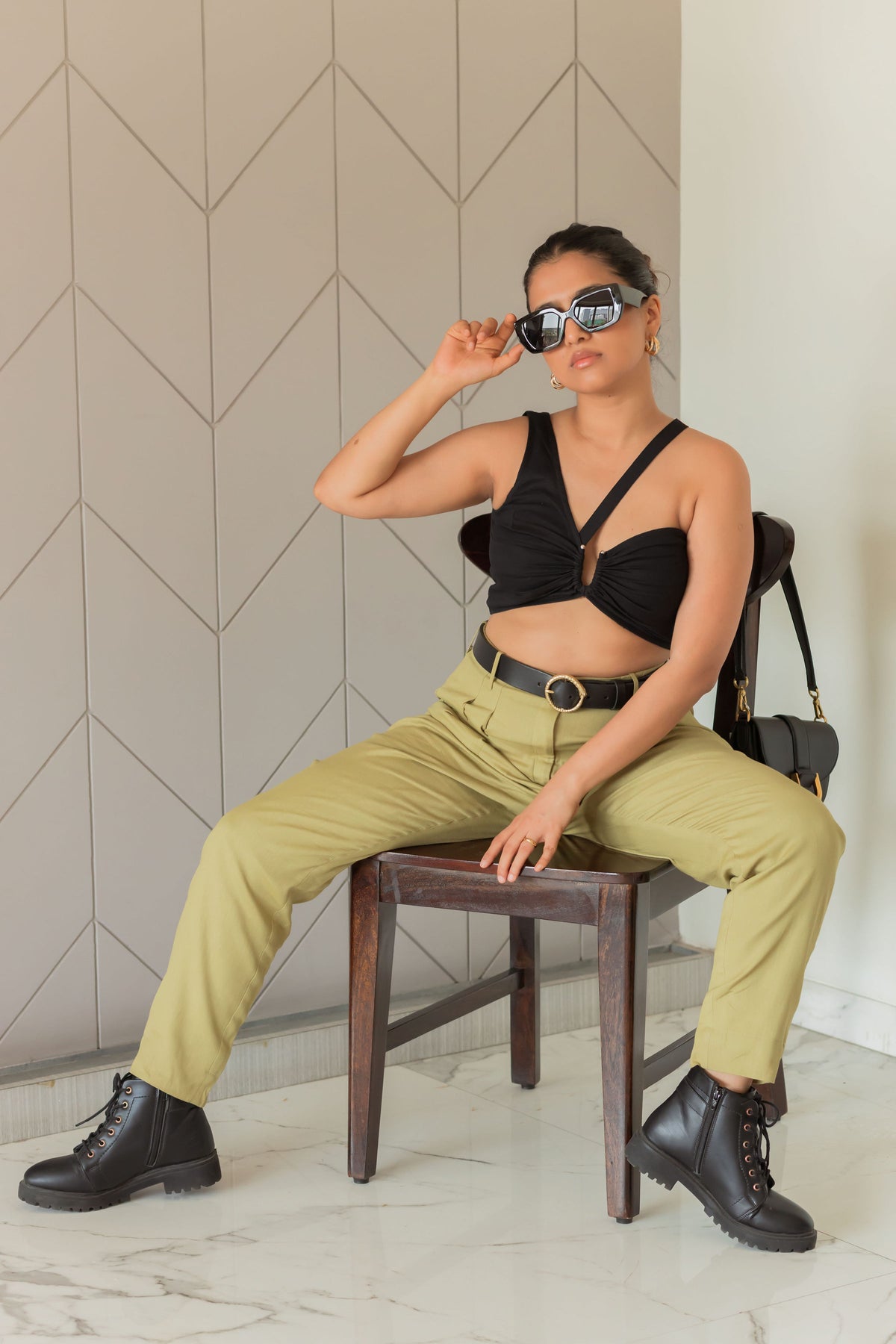Green Pocket Style Trouser